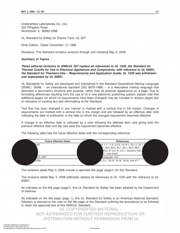 UL 507 PDF UL 507 PDF